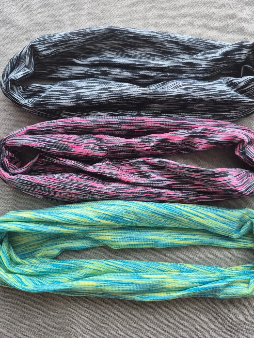 Activewear Headbands - Black, Pink, Lime/Blue -